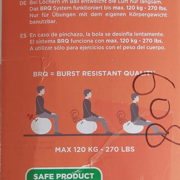 Multicolour Italian exercise ball 26" BPA-free - Picture 5 of 5